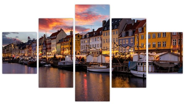 Obraz - Nyhavn, Kodaň (125x70 cm)