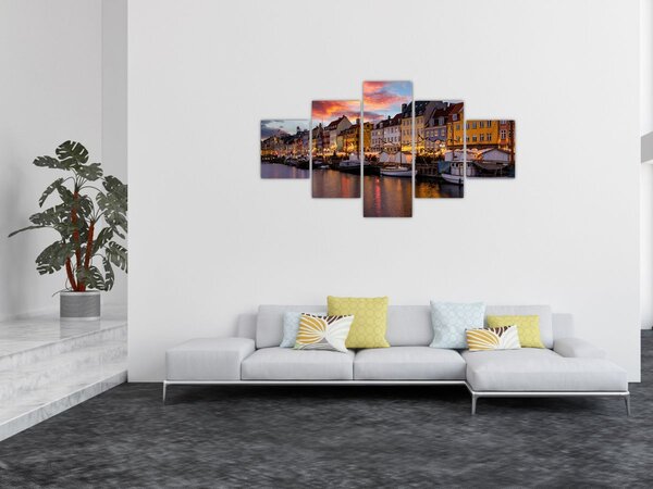 Obraz - Nyhavn, Kodaň (125x70 cm)