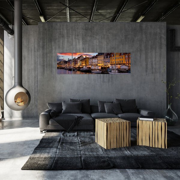 Obraz - Nyhavn, Kodaň (170x50 cm)