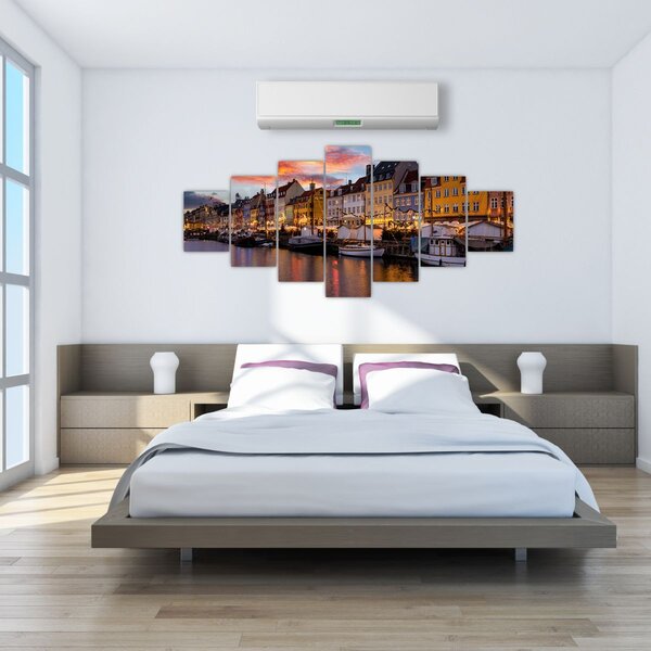 Obraz - Nyhavn, Kodaň (210x100 cm)