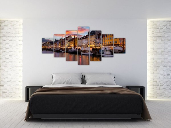 Obraz - Nyhavn, Kodaň (210x100 cm)