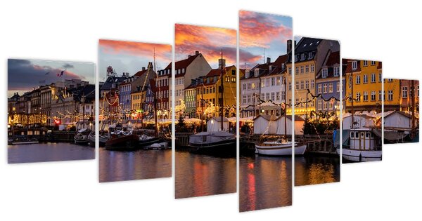Obraz - Nyhavn, Kodaň (210x100 cm)
