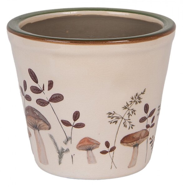 Keramický květináč s podzimním motivem přírody a houbiček Little Fall Jewels S – 12x11 cm