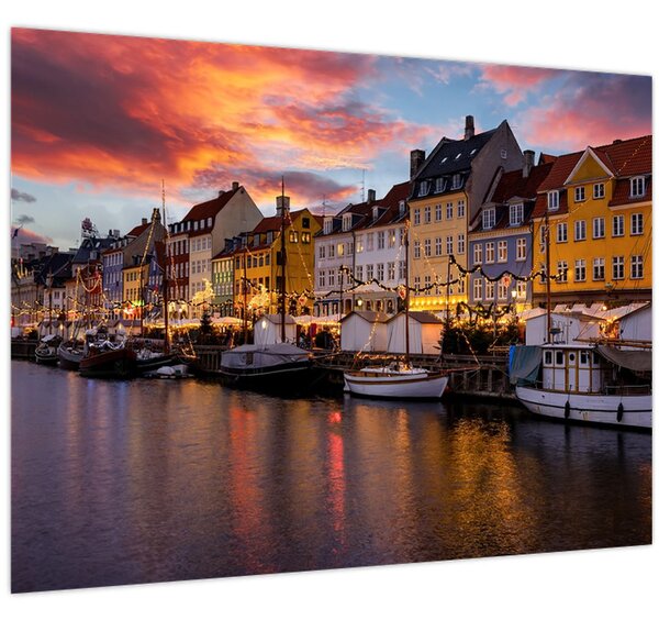 Obraz - Nyhavn, Kodaň (70x50 cm)