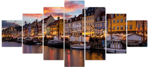 Obraz - Nyhavn, Kodaň (210x100 cm)