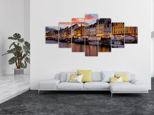 Obraz - Nyhavn, Kodaň (210x100 cm)