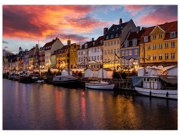 Obraz - Nyhavn, Kodaň (70x50 cm)