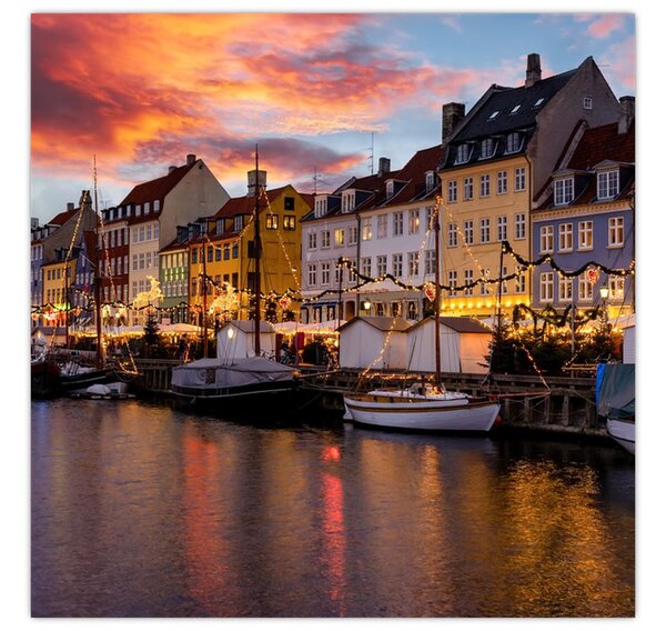 Obraz - Nyhavn, Kodaň (30x30 cm)