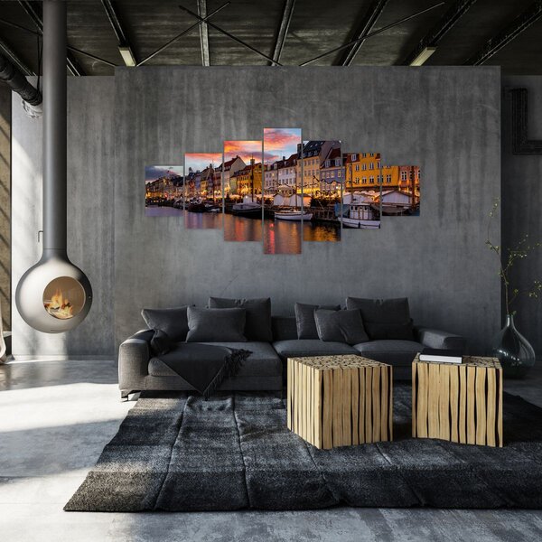 Obraz - Nyhavn, Kodaň (210x100 cm)