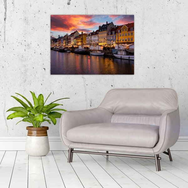 Obraz - Nyhavn, Kodaň (70x50 cm)