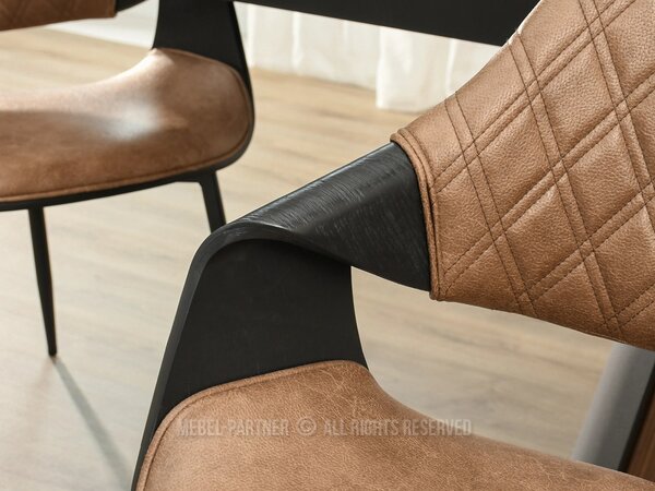 Designová jídelní židle NENET - černá / hnědá