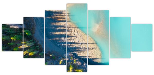 Obraz - Pohled na jezero (210x100 cm)