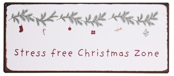 Dekorativní plechová cedule Christmas Zone