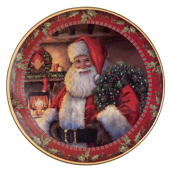 Vánoční stojan na dort s motivem Santa Clause S – 16x10 cm