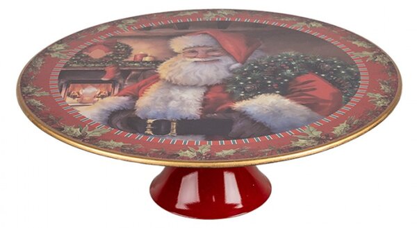 Vánoční stojan na dort s motivem Santa Clause L – 29x10 cm