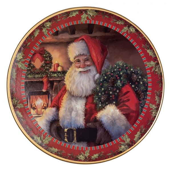 Vánoční stojan na dort s motivem Santa Clause L – 29x10 cm