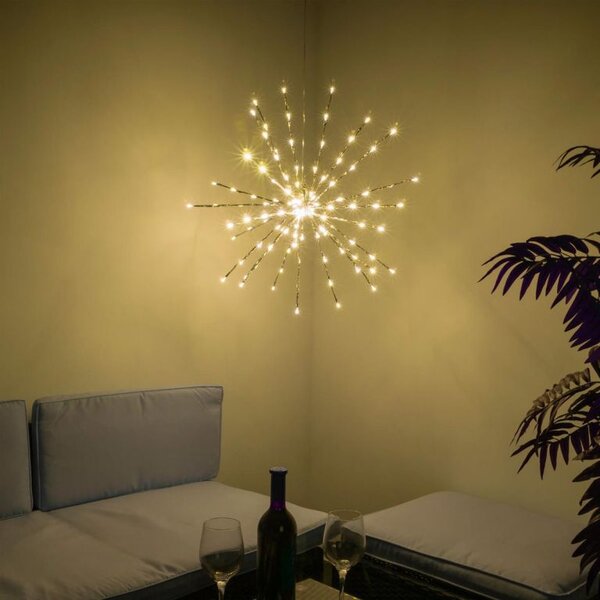Vánoční LED osvětlení, světelná hvězda, teple bílý, 120 LED