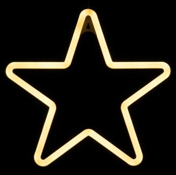 Vánoční osvětlení, neonová hvězda, 120 LED, teple bílá