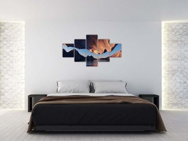 Obraz - 3D útesy (125x70 cm)