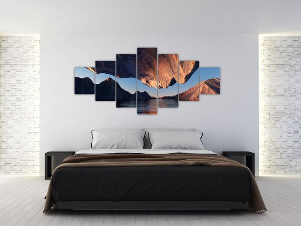 Obraz - 3D útesy (210x100 cm)