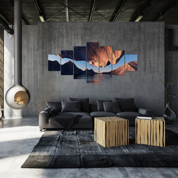 Obraz - 3D útesy (210x100 cm)
