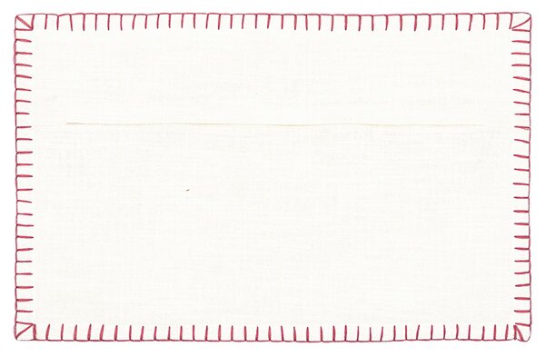 Vyšívaný povlak na polštář Xmas Letter white 30 × 50 cm
