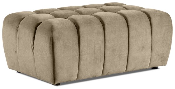 Designový taburet ILANIS - béžová eko kůže