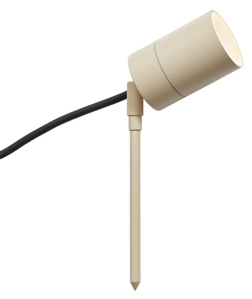Bodové světlo se zemním hrotem béžové GU10 50mm nastavitelné IP44 vč. kabelu a zástrčky - Solo