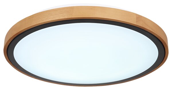 Stropní LED svítidlo BRUNO černá/dřevo