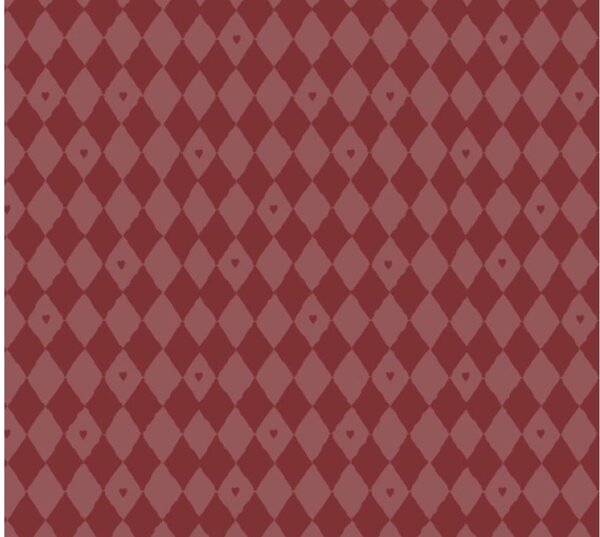 Ib Laursen Balicí papír Harlequin Red Hearts - 5 m IBL402