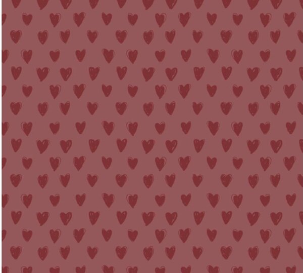 Ib Laursen Balicí papír Desert Rose with Red Hearts - 5 m IBL400