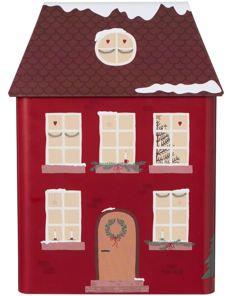 Ib Laursen Plechová dóza Christmas House IBL406