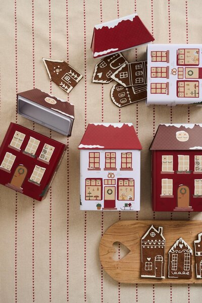 Ib Laursen Plechová dóza Christmas House IBL406