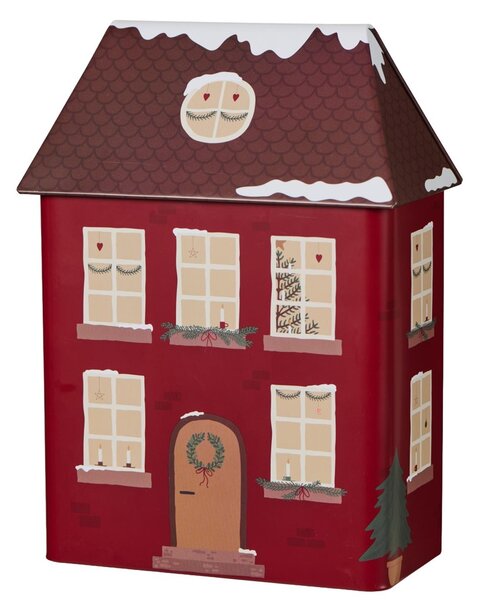 Ib Laursen Plechová dóza Christmas House IBL406