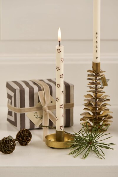 Svíčka Brown Stars 20 cm