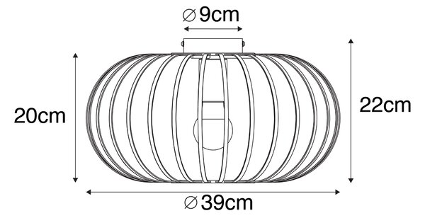 Designové stropní svítidlo bílé 39 cm - Johanna