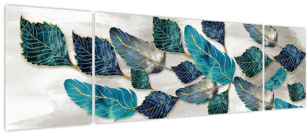 Obraz - Ilustrace peří (170x50 cm)