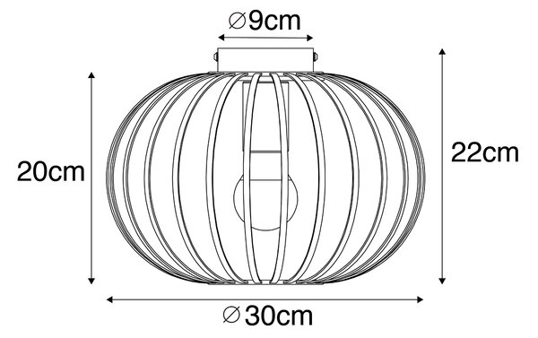 Designové stropní svítidlo bílé 30 cm - Johanna