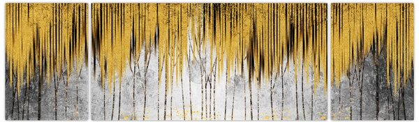Obraz - Zlaté čáry (170x50 cm)