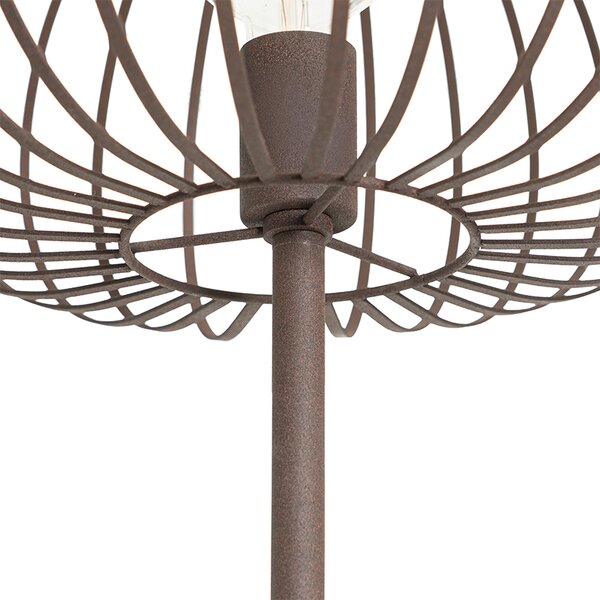 Designová stojací lampa rezavě hnědá - Johanna
