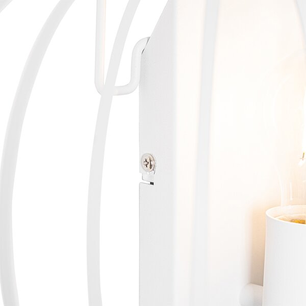 Designová nástěnná lampa bílá 39 cm - Johanna
