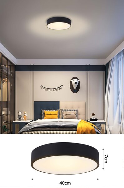 Immax NEO RONDATE SLIM Smart stropní svítidlo 40 x 7cm 28W černé Zigbee 3.0