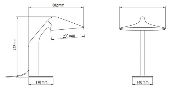DCW éditions Niwaki LED stolní svítidlo Chromová