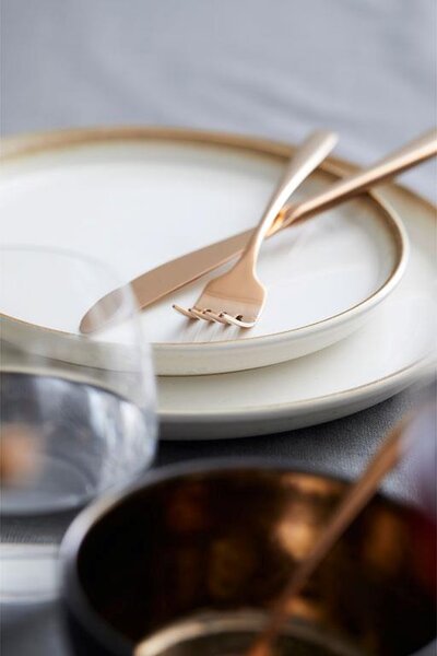 Bitz, Mělký talíř 27 cm Cream/Cream | krémová