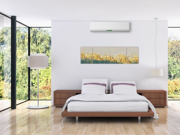 Obraz - Textrura se zlatým dekorem (170x50 cm)