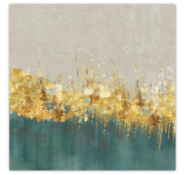 Obraz - Textrura se zlatým dekorem (30x30 cm)