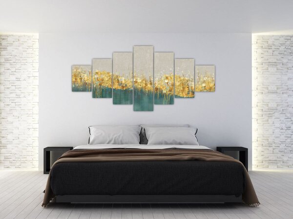 Obraz - Textrura se zlatým dekorem (210x100 cm)
