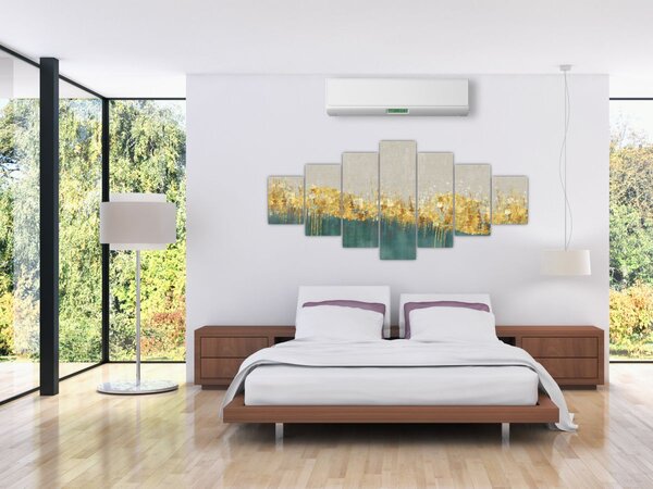Obraz - Textrura se zlatým dekorem (210x100 cm)