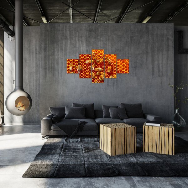 Obraz - Medová plástev (125x70 cm)