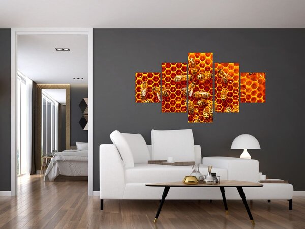 Obraz - Medová plástev (125x70 cm)